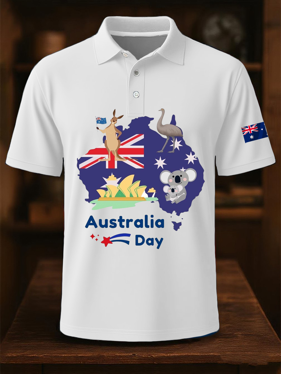 Men's Australia Day polo shirt