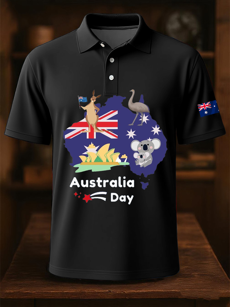 Men's Australia Day polo shirt