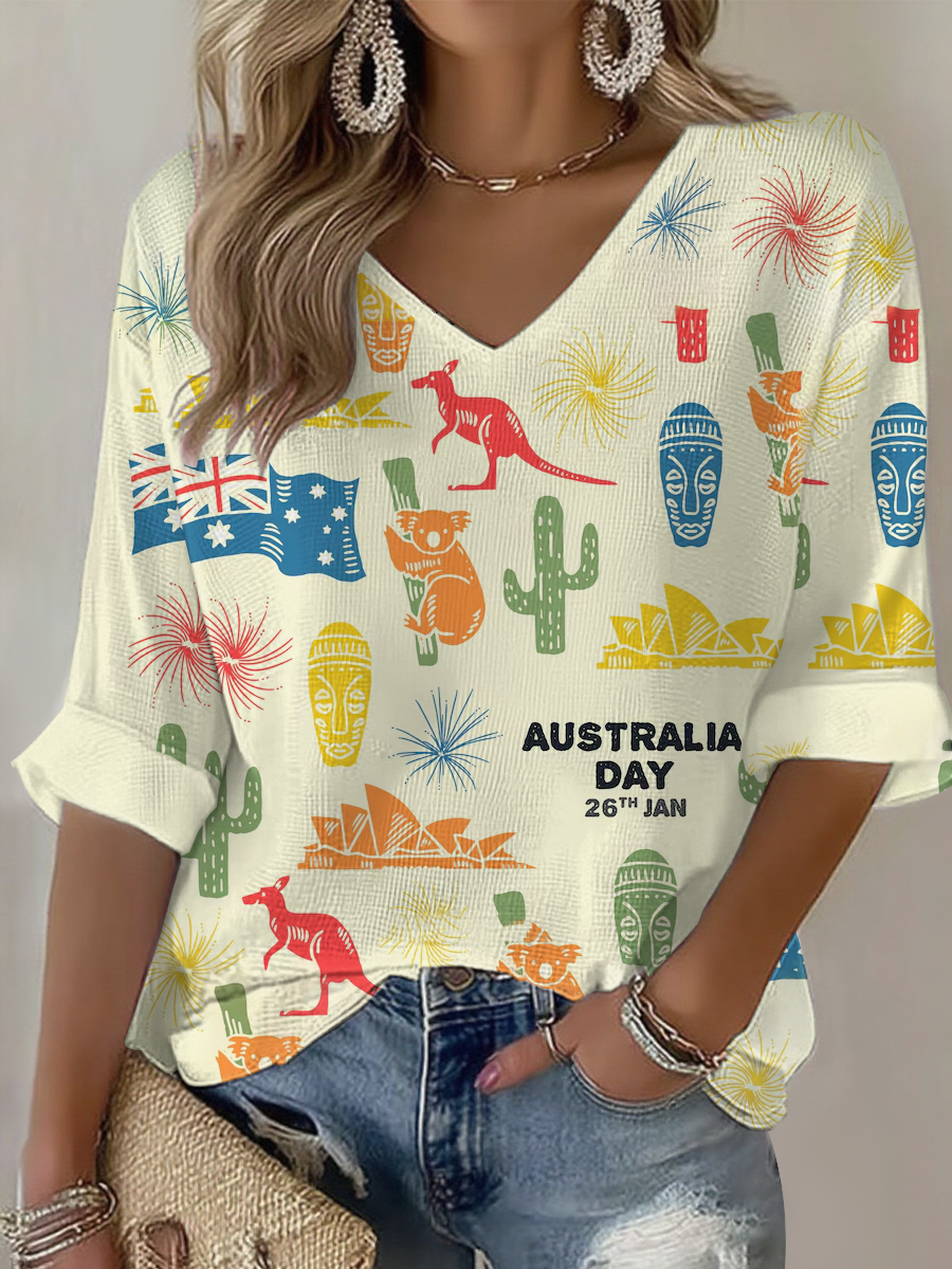 Women's Australia Day Waffle T-shirt