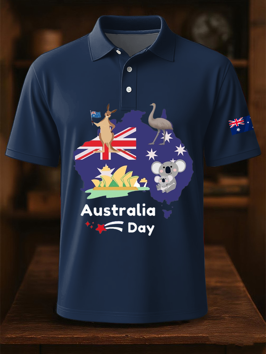 Men's Australia Day polo shirt