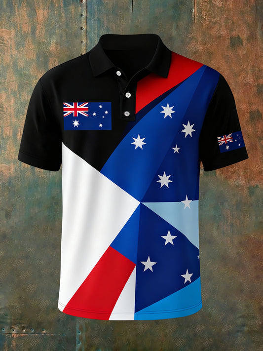 Men's Vintage Australian Holiday Smart Casual Polo Shirt