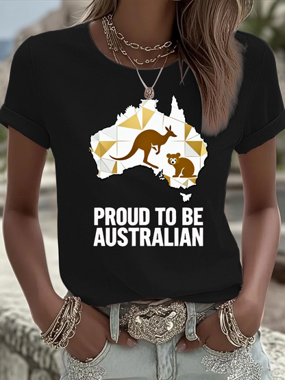 Women's Australia Day Iron On Short Sleeve T-Shirt