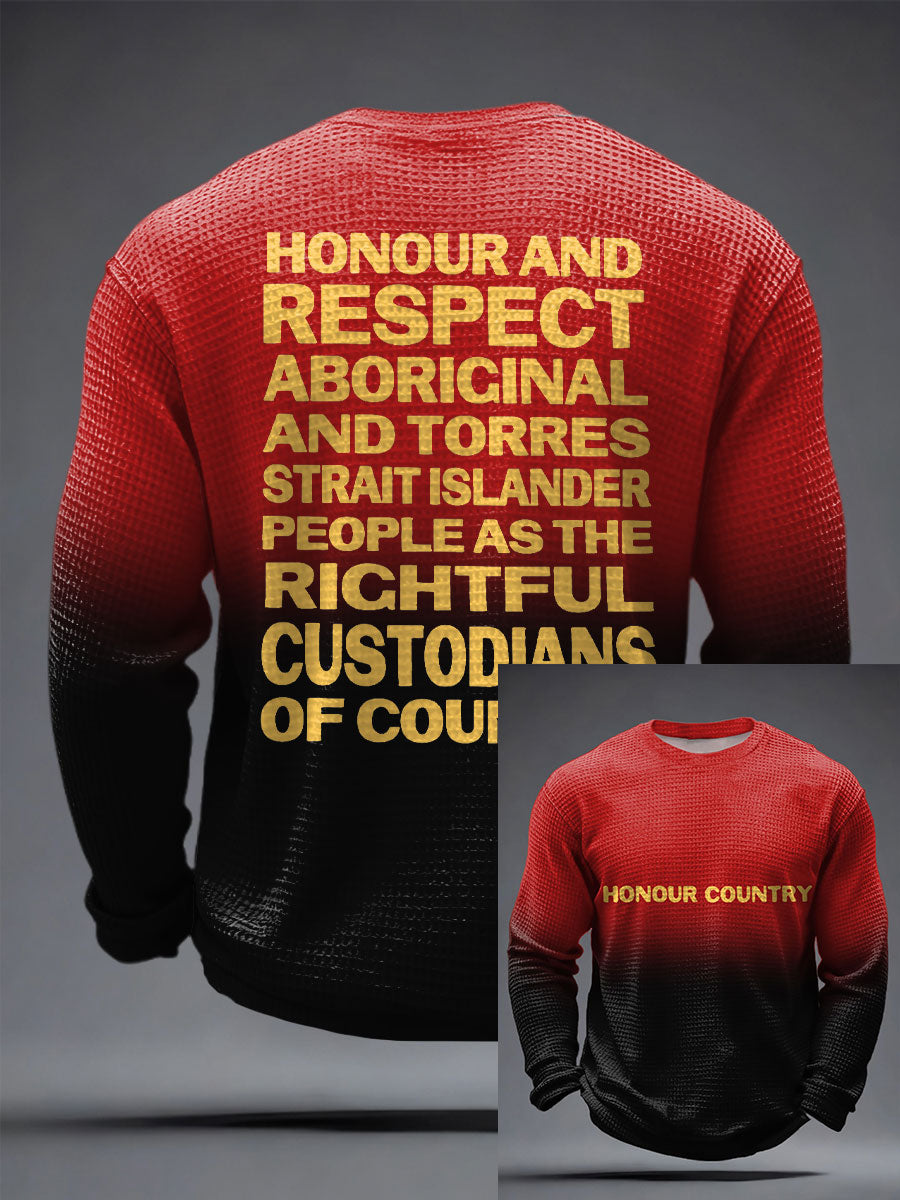 Men's AU Australia Day Printed Waffle Tops