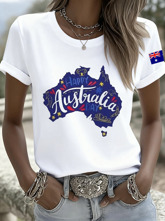 Women's Australia Day Printed T-Shirt