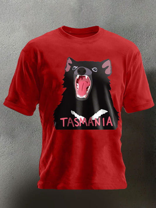 Unisex Aussie Cute Tasmanian Devil Printed T-shirt