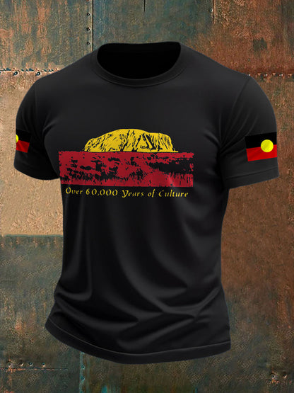 Men's Australian Aboriginal culture Art Printed T-shirt