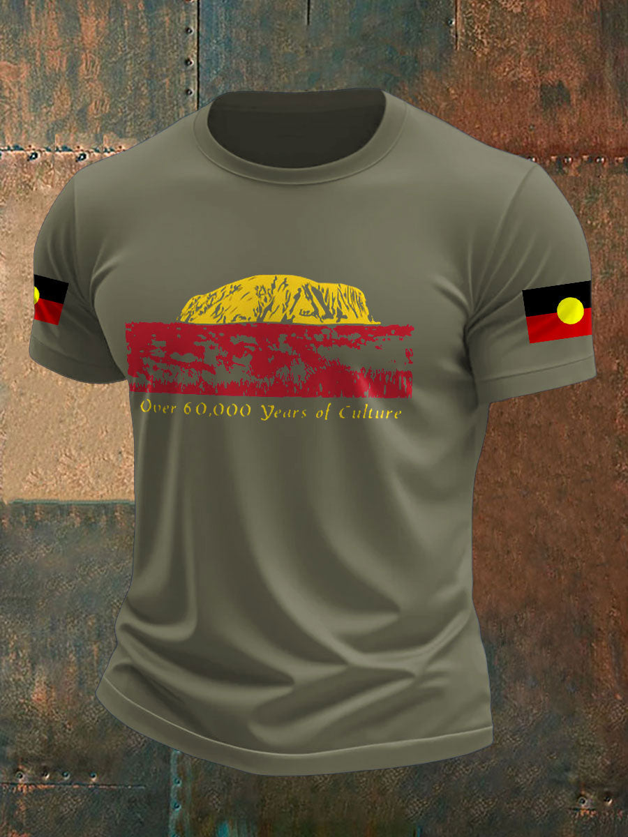 Men's Australian Aboriginal culture Art Printed T-shirt