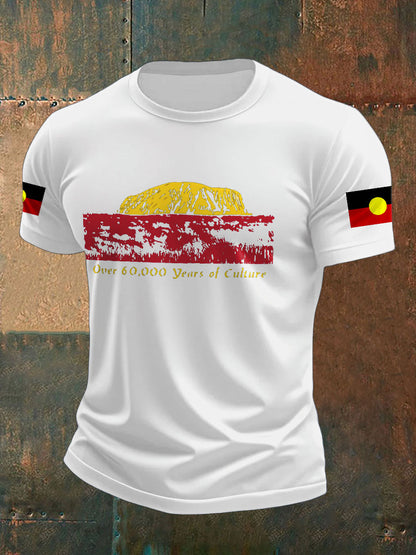 Men's Australian Aboriginal culture Art Printed T-shirt
