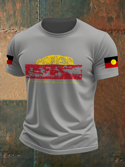 Men's Australian Aboriginal culture Art Printed T-shirt
