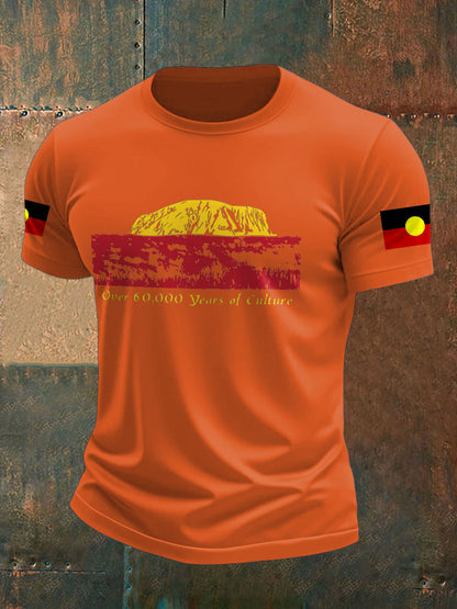 Men's Australian Aboriginal culture Art Printed T-shirt