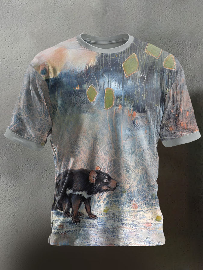 Unisex Aussie Cute Tasmanian Devil Printed T-shirt