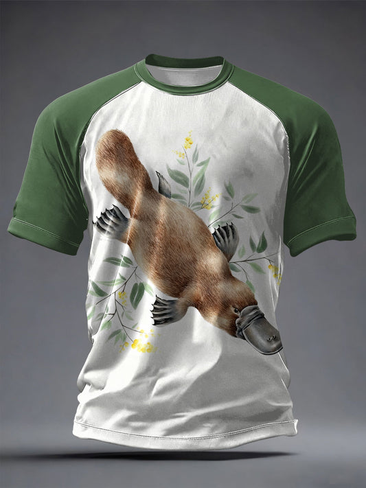 Unisex Aussie Cute Platypus Printed T-shirt