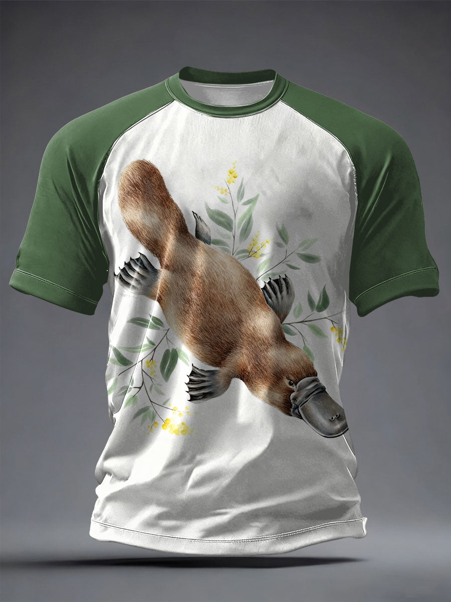 Unisex Aussie Cute Platypus Printed T-shirt