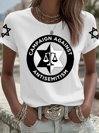 Women's Oppose antisemitism short-sleeved T-shirt