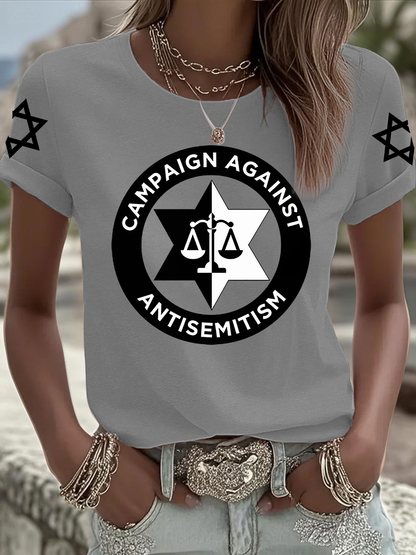 Women's Oppose antisemitism short-sleeved T-shirt
