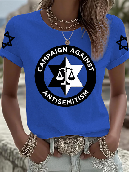 Women's Oppose antisemitism short-sleeved T-shirt