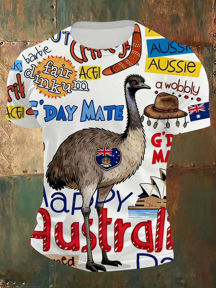 Men's Australian National Day Art Print T-Shirt