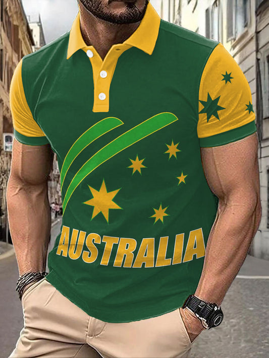 Men's Aussie Proud Printed Casual Tops