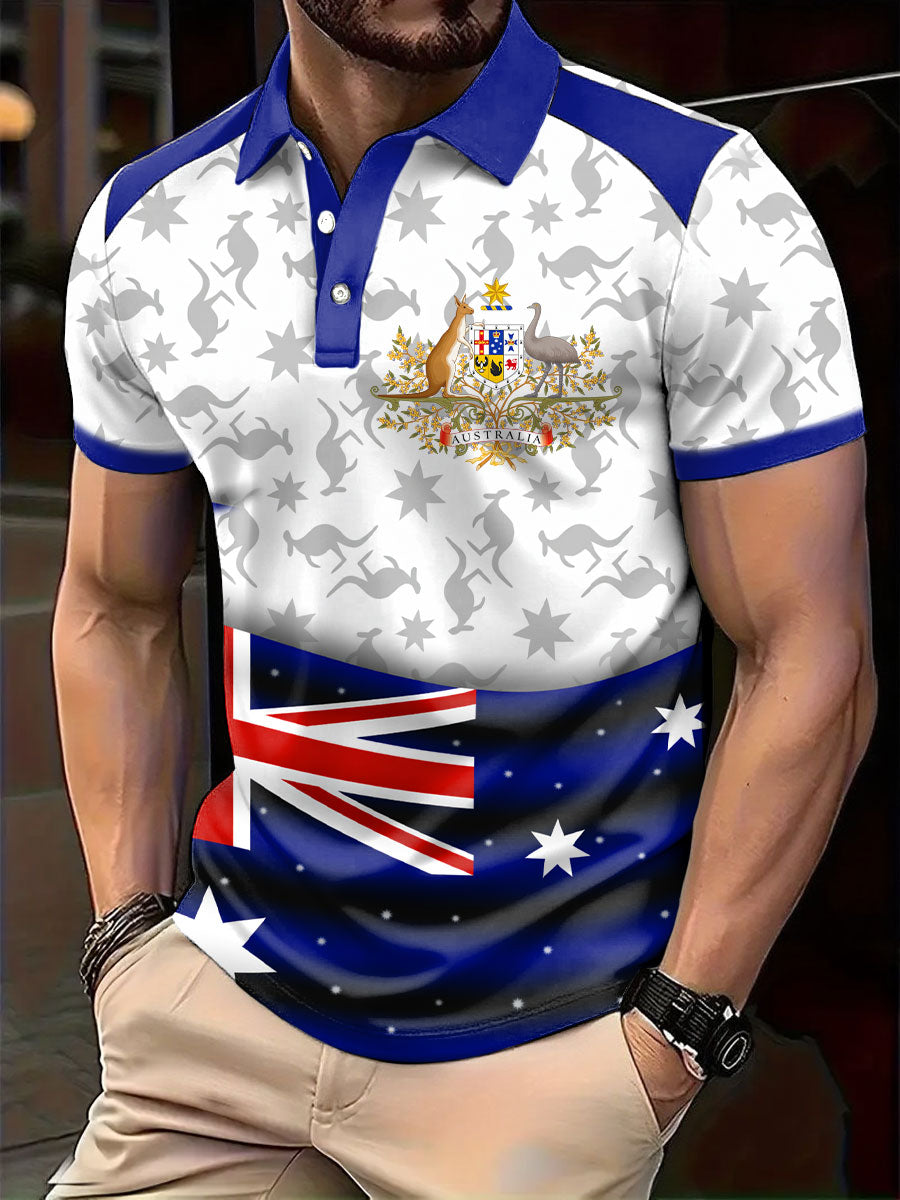 Men's Aussie Proud Printed Casual Tops