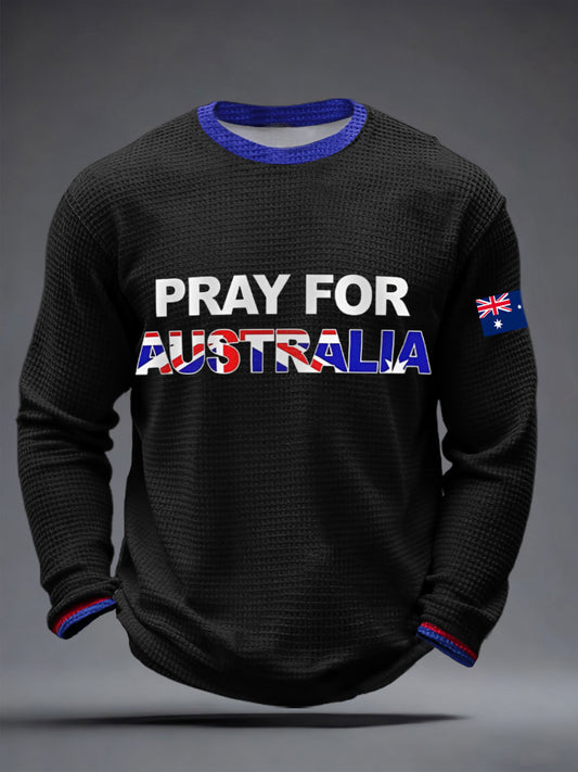 Men's Pray for Australia Waffle T-Shirts