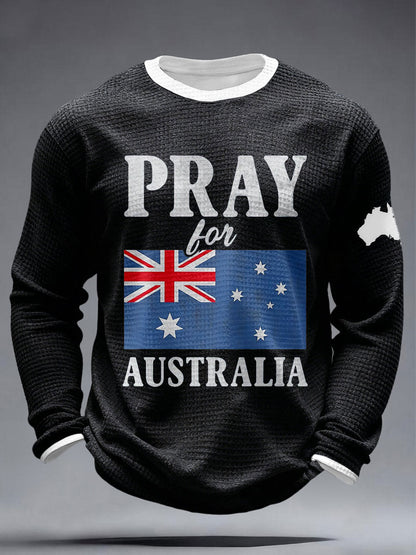 Men's Pray for Australia Waffle T-Shirts