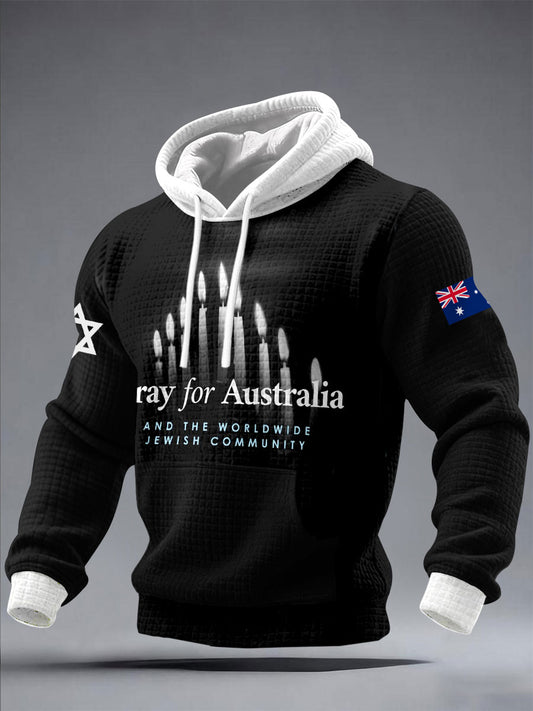 Men's Pray For Australia and the worldwide Jewish community Hoodies