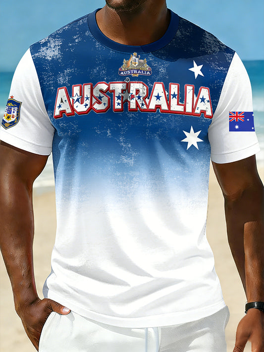 Men's Retro Australian Holiday Casual Fashion T-shirt