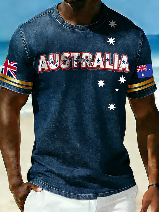 Men's Retro Australian Holiday Casual Fashion T-shirt