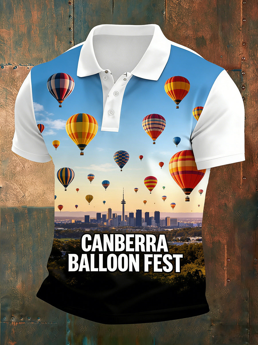 Men's Vintage Australian Holiday Smart Casual Polo Shirt