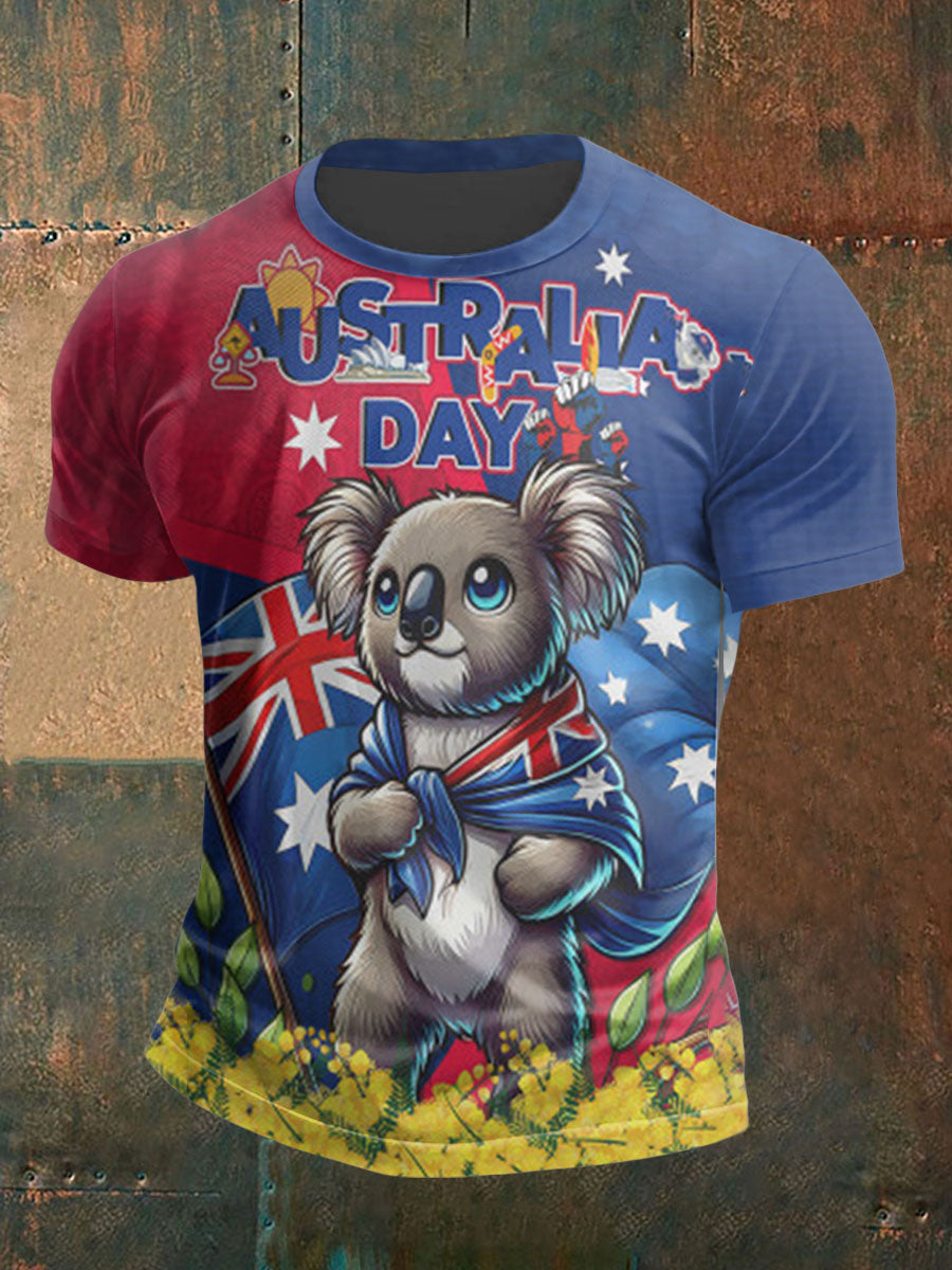 Men's Happy Australia Day short sleeves t-shirt