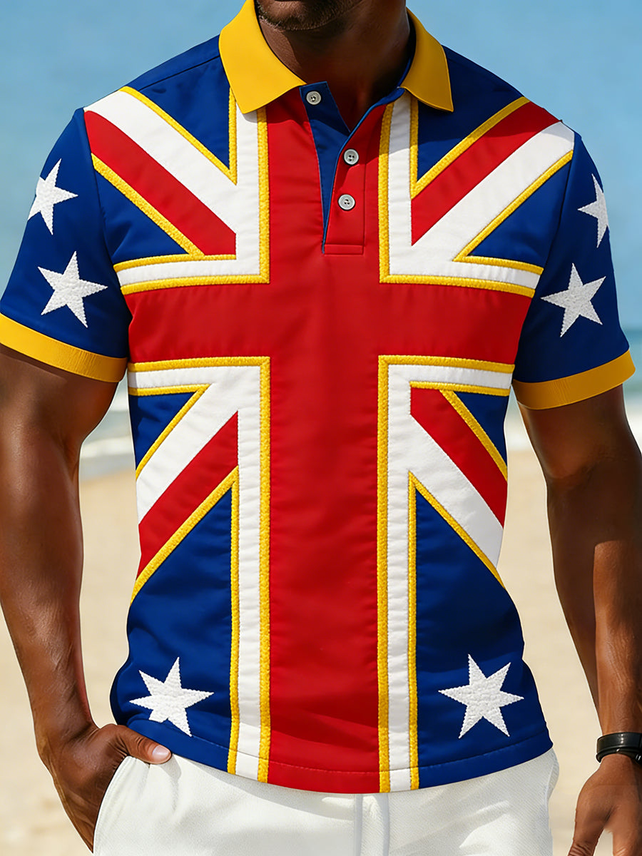 Men's Vintage Australian Holiday Smart Casual Polo Shirt