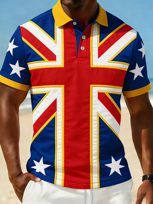 Men's Vintage Australian Holiday Smart Casual Polo Shirt