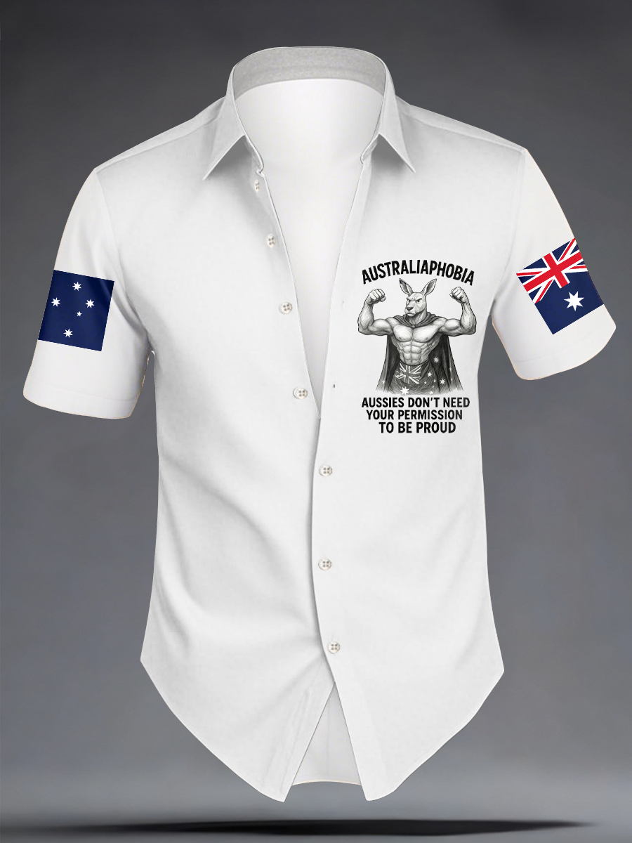Men's Aussie Flag Proud Printed Shirt
