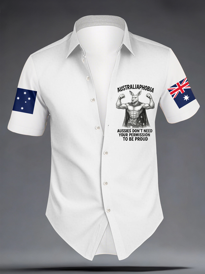 Men's Aussie Flag Proud Printed Shirt