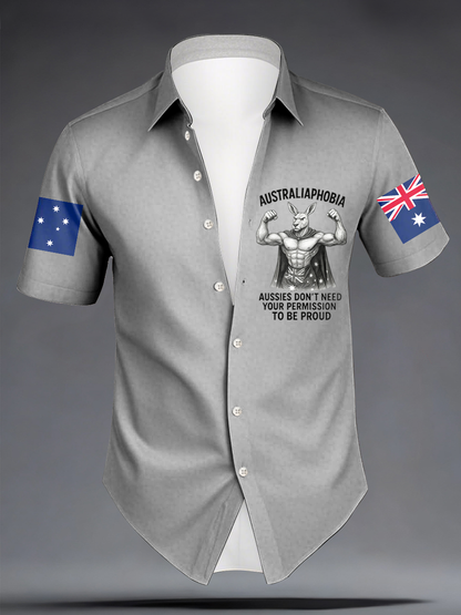Men's Aussie Flag Proud Printed Shirt