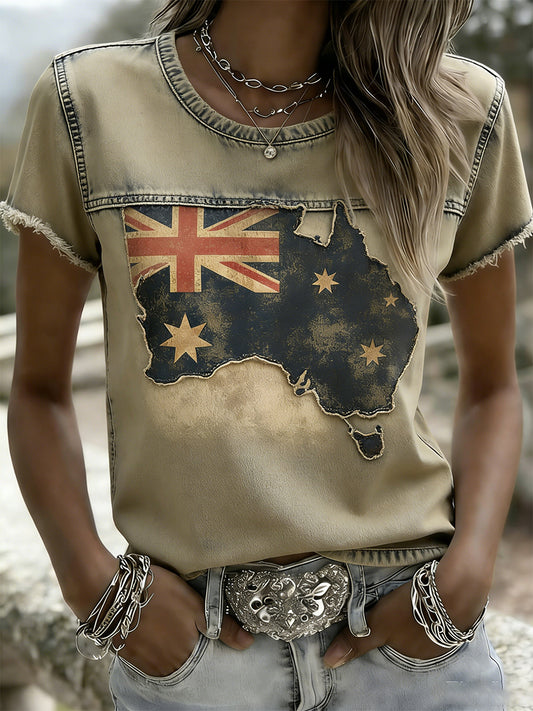 Women's Vintage Australian Holiday Casual Comfortable T-shirt