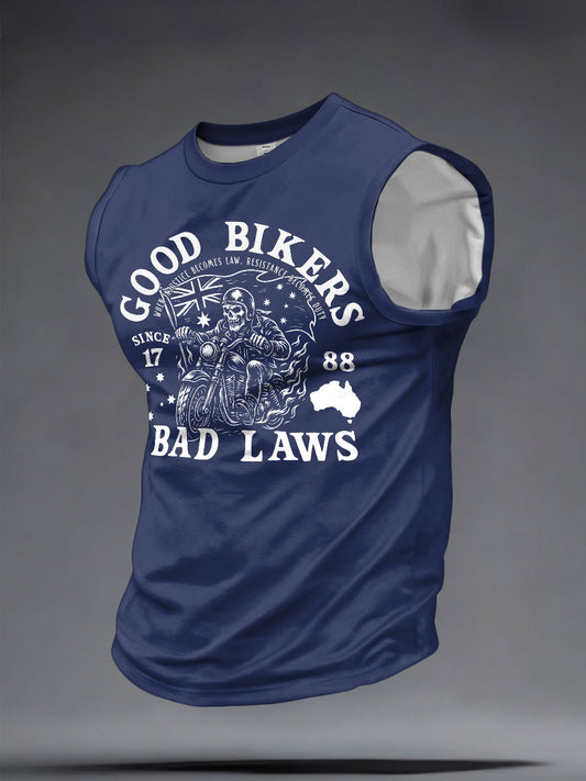 Men's Aussie Proud Australia Flag Art Printed Tank Tops