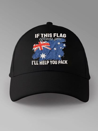Unisex Aussie Proud Australia Flag Art Printed Hat