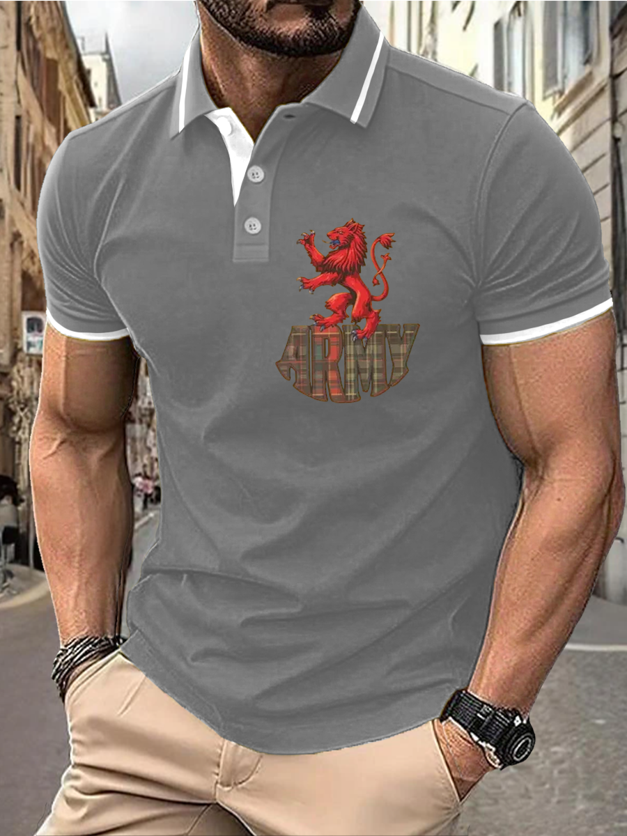 Men's UK Football Lover Scotland Printed polo shirt