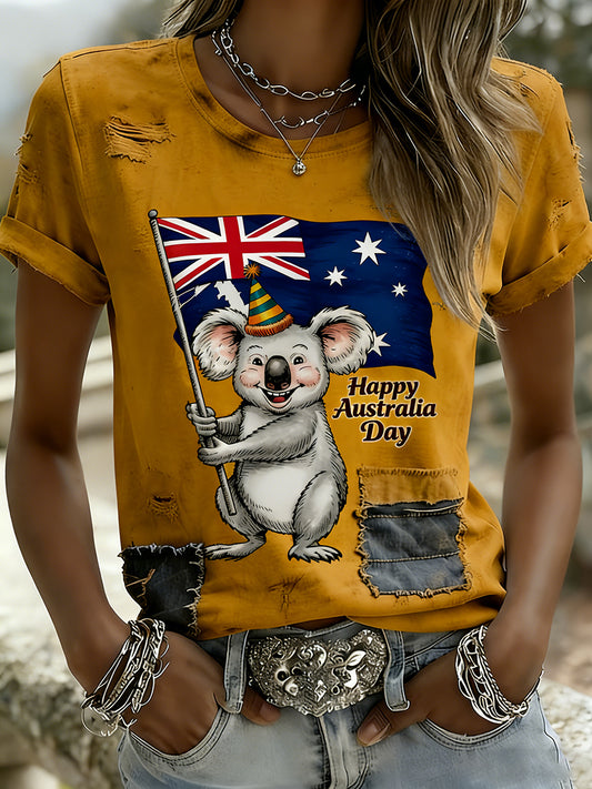 Women's Vintage Australian Holiday Casual Comfortable T-shirt