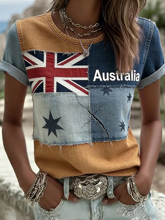 Women's Vintage Australian Holiday Casual Comfortable T-shirt