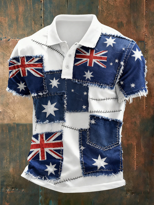 Men's Vintage Australian Holiday Smart Casual Polo Shirt