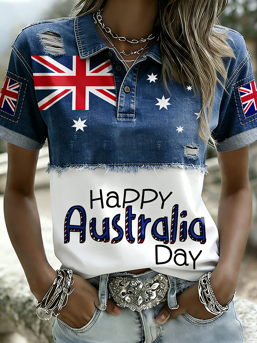Women's Vintage Australian Holiday Casual Comfortable POLO