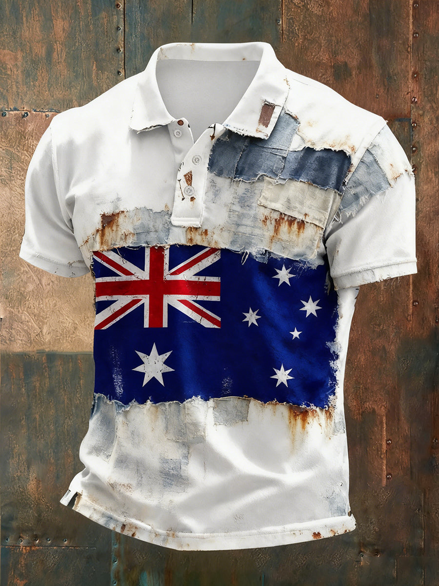 Men's Vintage Australian Holiday Smart Casual Polo Shirt