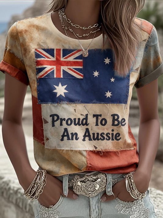 Women's Proud To Be An Aussie Printed T-shirt
