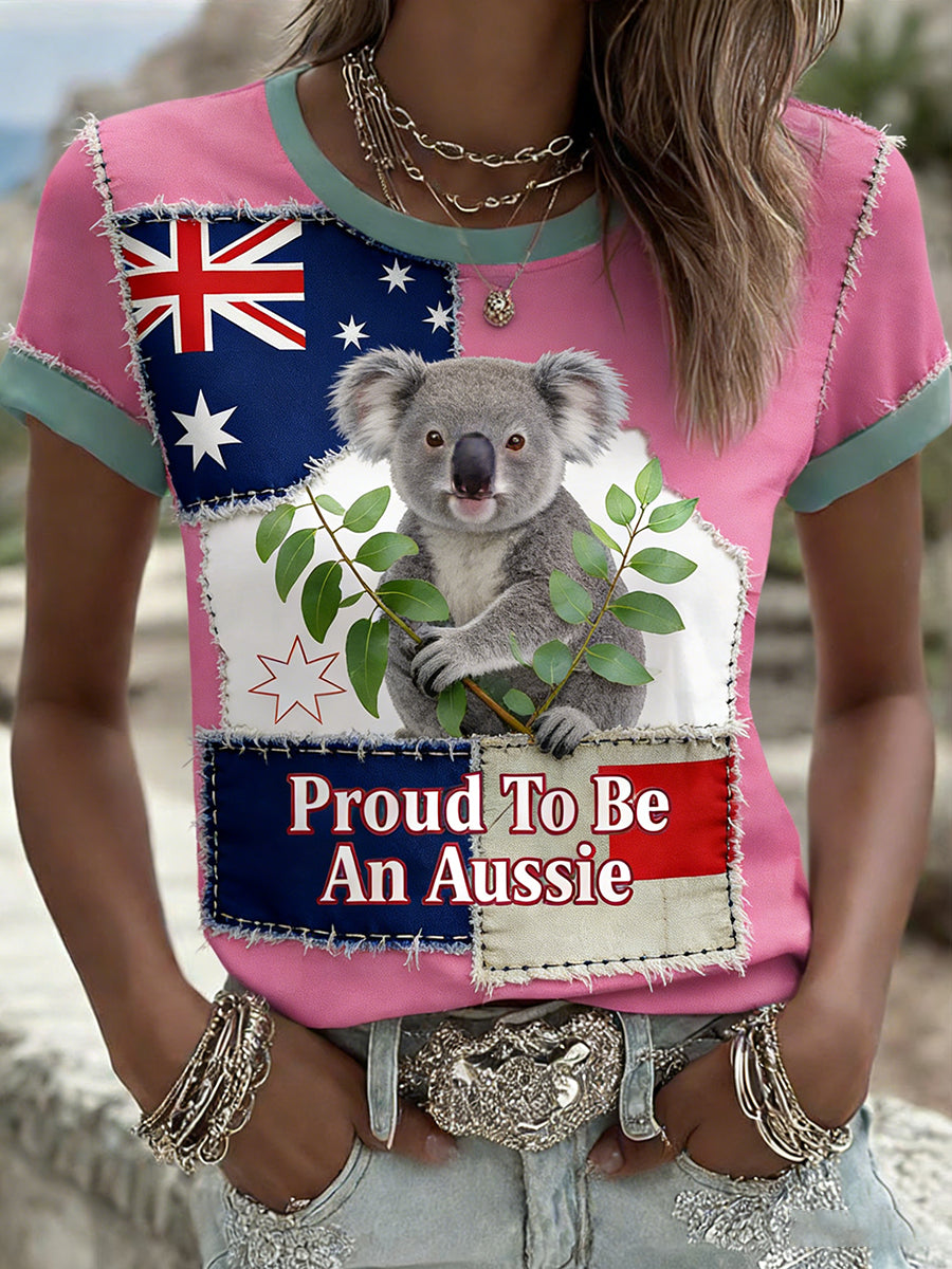 Women's Vintage Australian Holiday Casual Comfortable T-shirt