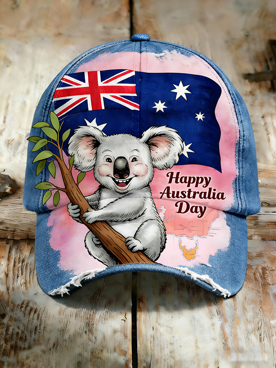 Unisex Vintage Australian Vacation Pattern Printed Hat