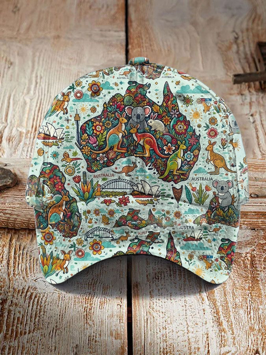 Vintage Australian Holiday  Casual Comfortable Washed Cap