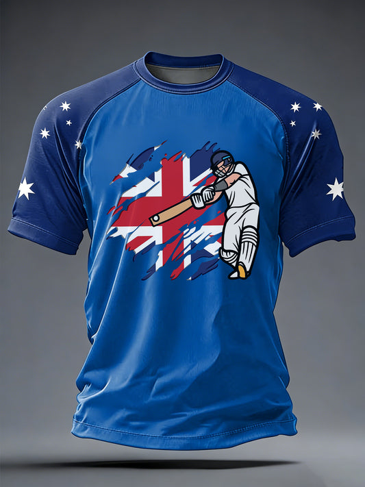 Men's Australia Cricket Printed T-Shirt