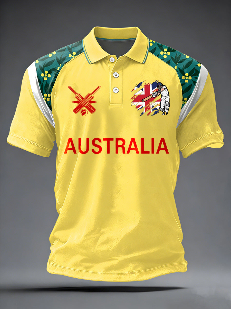 Men's Australia Cricket Printed Shirt
